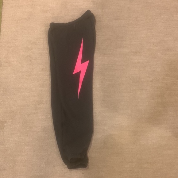 Aviator nation pink lightning bolt XS sweatpants